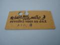 Publicité sur ancien ticket de métropolitain